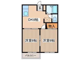 コーポサケンⅡの物件間取画像